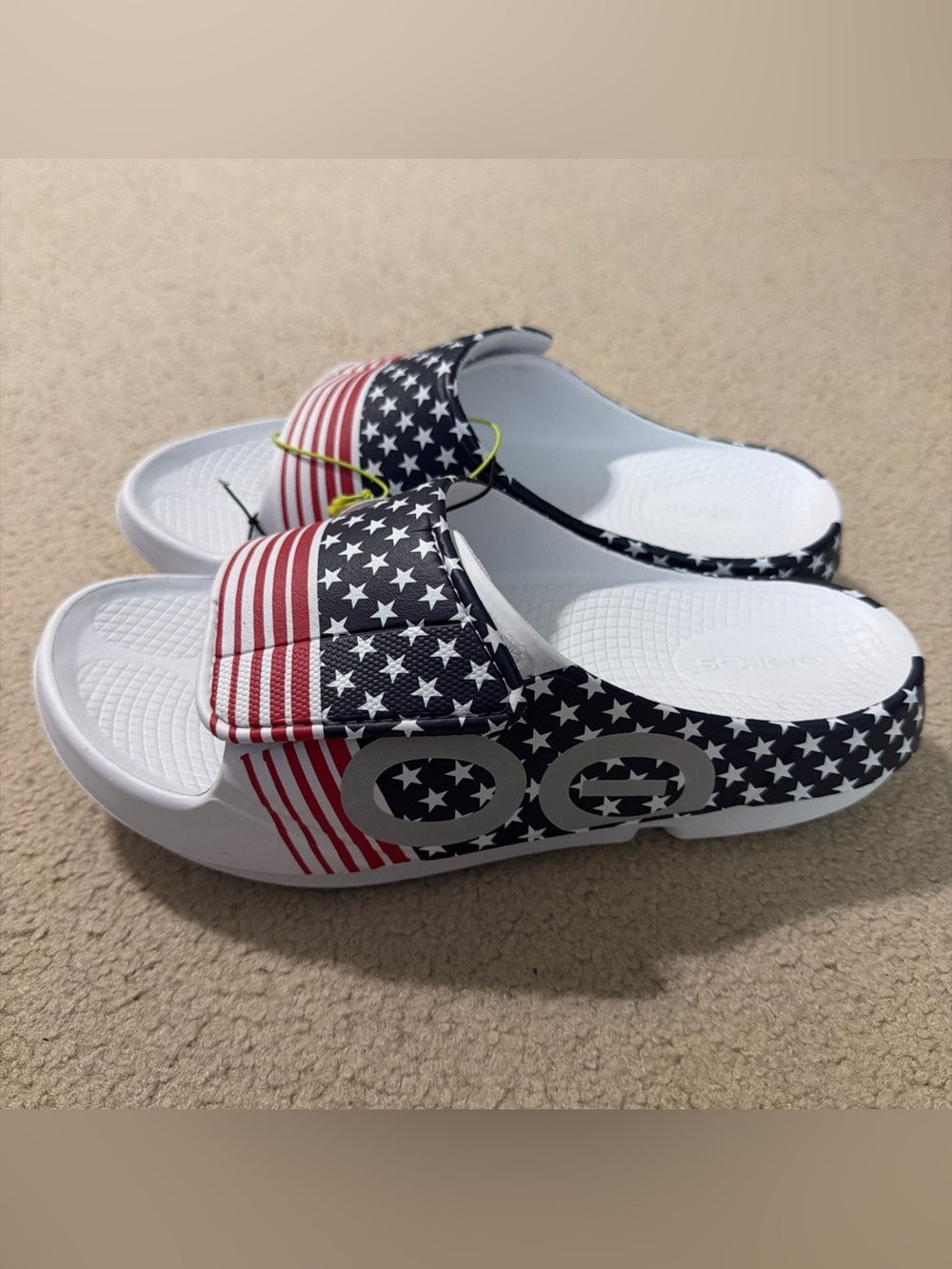 OOFOS Men’s Size 8 OOAHH Sport Flex Limited Edition USA Slides Sandals NEW